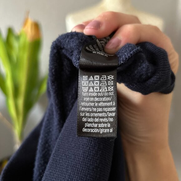 Victoria's Secret VS PINK Sport Pullover Drawstring Collar Navy Silver, Size S - Picture 9 of 9